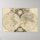 Buscar mapa del mundo histórico posters Hemisferio