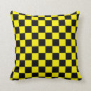 Buscar negro y amarillo cojines A cuadros