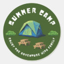 Buscar al aire libre redondas pegatinas Camping