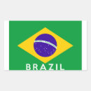 Buscar el brasil rectangulares pegatinas País