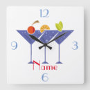 Buscar bebidas alcohólicas relojes de pared Cóctel