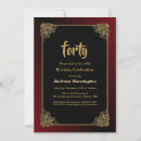 Buscar celebración invitaciones 40 cumpleaños Oro