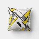 Buscar blanco y negro amarillo cojines Moderno