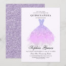 Buscar púrpura invitaciones quinceañera Vestido