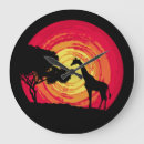Buscar fauna africana relojes de pared Safari