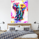 Buscar elefante colorido lienzos General y unisex