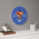 Buscar superhéroe relojes de pared Logotipo de superman