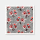 Buscar flores rojas servilletas General y unisex