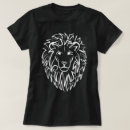 Buscar león blanco y negro camisetas Animal