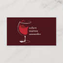 Buscar vino rojo tarjetas de visita Sumiller