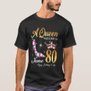 Buscar 80 o cumpleaños feliz camisetas 6 ª reina