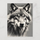 Buscar lobo blanco negro postales Retrato de lobo