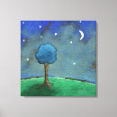 Buscar luna y estrellas lienzos Paisaje