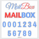 Buscar buzón pegatinas Números
