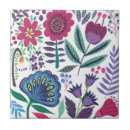 Buscar estampado de flores azulejos Escandinavo
