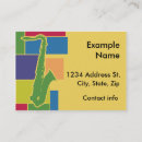 Buscar saxofón tarjetas de visita Musical