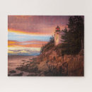 Buscar faros de maine puzzles Puesta de sol