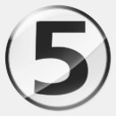 Buscar número 5 pegatinas Números