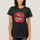 Buscar lengua de los labios camisetas Rojo