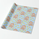 Buscar monkey papel de regalo Azul