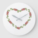 Buscar corazones y flores relojes de pared Corazón