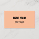 Buscar color del melocotón tarjetas de visita Moderno