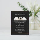 Buscar cisne negro elegante invitaciones Blanco