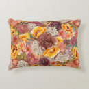 Buscar naranja acuarela cojines Flores