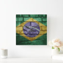 Buscar el brasil relojes de pared Patriótico