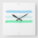 Buscar pintado a mano relojes de pared Verde