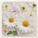 Buscar margaritas blancas y amarillas posavasos Floral