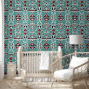 Buscar turquesa y rojo arte Blanco