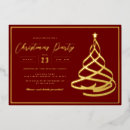 Buscar gold christmas tree invitaciones Rojo