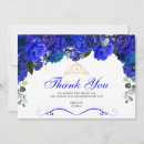 Buscar flores azules reales tarjetas Quinceañera