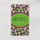 Buscar leopard print tarjetas de visita Moda