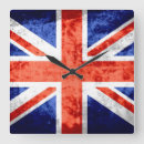 Buscar bandera relojes de pared Azul