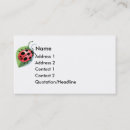 Buscar mariquitas tarjetas de visita Verde