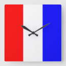 Buscar azul blanco rojo relojes de pared Rayas