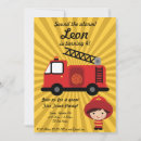Buscar firetruck invitaciones Niños