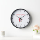 Buscar rojo vino relojes de pared Negro