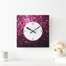 Buscar color rosa oscuro de relojes de pared Purpurina