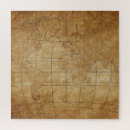 Buscar mapa del mundo del vintage puzzles Fondo