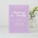 Buscar púrpura boda invitaciones Simple