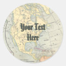 Buscar vintage map pegatinas América