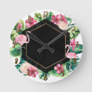 Buscar arte del flamenco relojes de pared Rosa
