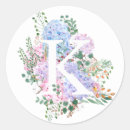 Buscar monograma k pegatinas Alfabeto floral