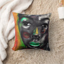 Buscar mujer africana cojines Afroamericano