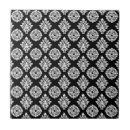 Buscar damasco blanco y negro azulejos Elegante