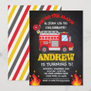 Buscar firetruck invitaciones Fuego