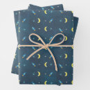 Buscar azul cielo profundo papel de regalo Luna